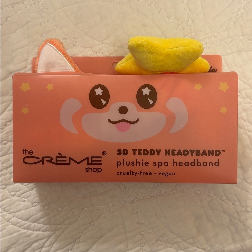 The Crème Shop Orange and Yellow Plush Headband